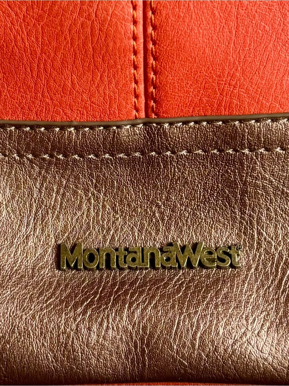 Montana West Coral and Bronze Two-Tone Shoulder Bag